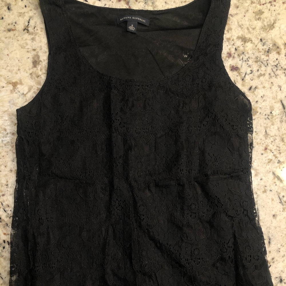 Black banana republic tank blouse